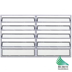 Vitrô Basculante Duplo Alumínio Soft - Branco